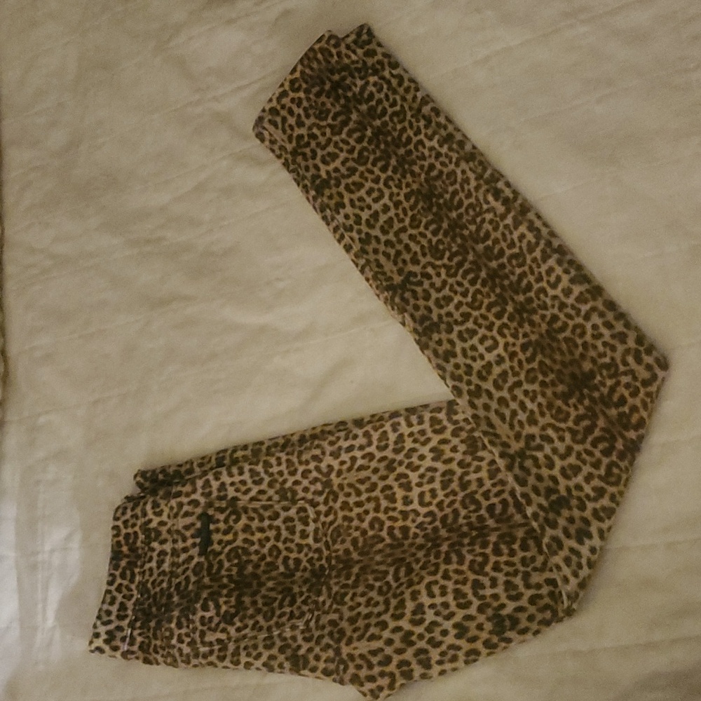 Hudson Nico Super Skinny Midrise Leopard Print Jeans SZ25